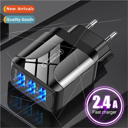 2.4A Butterfly Illuminated 3USB Cell Phone Charger 3-Port Un