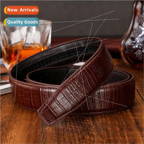 Belt men leather automatic belt cowhide men crocodile patter