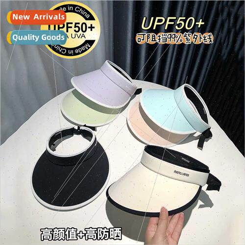 Ice silk sunscreen hollow top hat female summer new large br