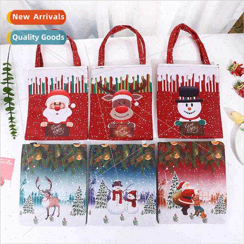 Christmas Theme  Bags Santa Claus Printed Children Cartoon
