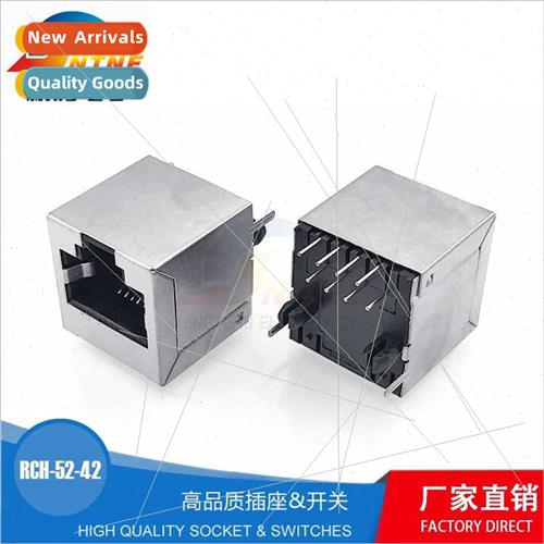 RJ45 socket ngle port whout lamp 16.3MM long 8P8C wh shield