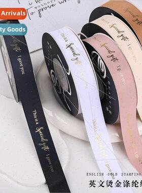 special gift hot stamping polyester ribbon flowers gifts han
