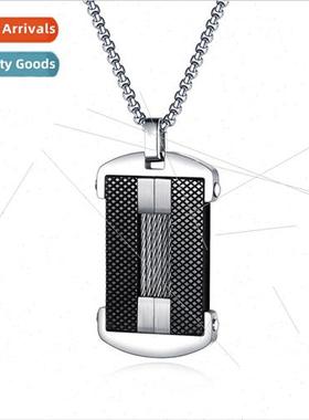Europe new men tags wire pendant tanium steel tide men milar