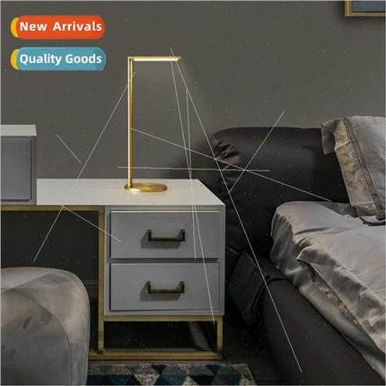 Full copper light luxury bedroom bedside table lamp designer