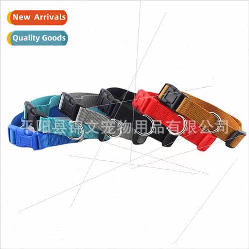 Vegan color imation nylon pet collar dog leash fixed dog col