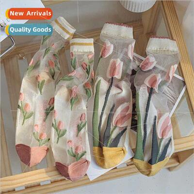Socks women spring summer ultra-thin card stockings fairy wi