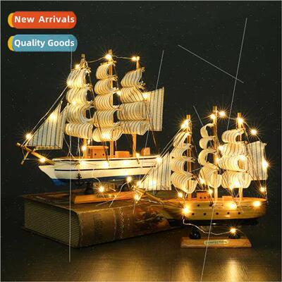 Mederranean sailboat ornament sailing simulation small woode