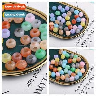 two color diy jade mate round beads hole Imation large