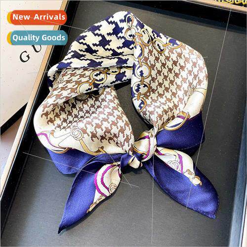 lk Korean  three-dimensional bird lattice mulberry silk 53cm
