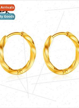 Europe Tanium Steel M?bius Ring Earrings Stainless Steel Ge