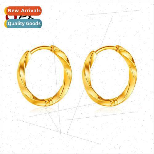 Europe Tanium Steel M?bius Ring Earrings Stainless Steel Ge