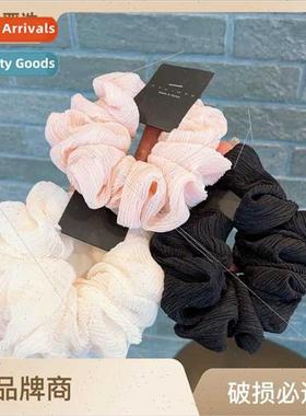 retro ins Yuanqi fairy wrinkled yarn sausage pill head tie h