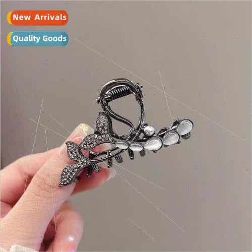 Cat eye stone fishtail hair clips female high-class feeling