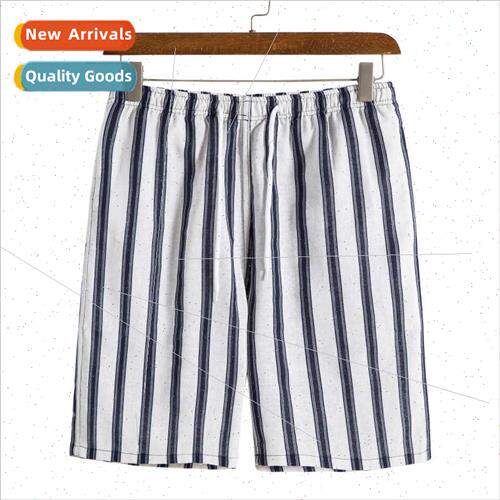 2022 Cotton linen striped youth fashion wh drawstring five h