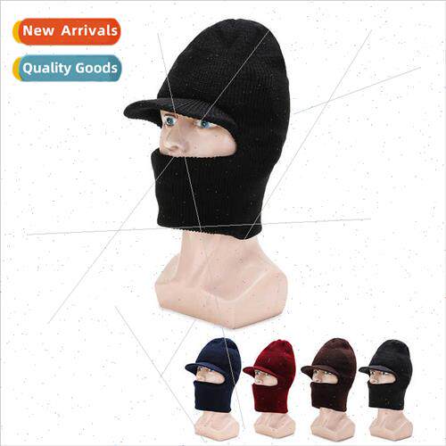 Knted hat female cycling hooded cap male winter thickened wa