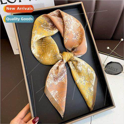 Korean  surface old yellow orange gradient color blocking mu