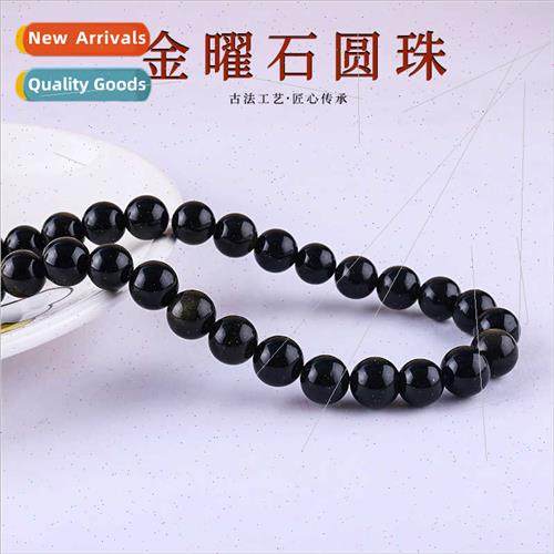 Obsidian beads diy bracelet necklace jewelry accessories bea