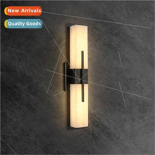 New Chinese living room background wall light light luxury b