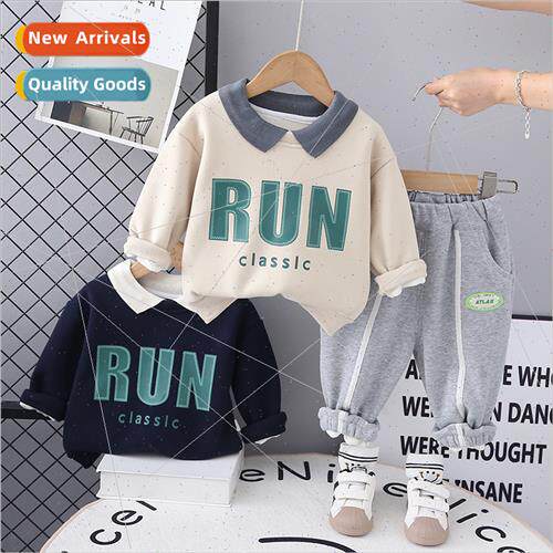 2023 winter new childrens cartoon two-piece Korean  of the l