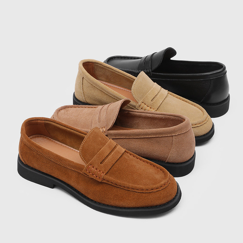 乐福鞋男款2026春季新款一脚蹬豆豆鞋英伦风复古休闲低帮小皮鞋男,流行男鞋,乐福鞋（豆豆鞋）,淘宝优惠券,粉丝福利购,淘宝优惠卷