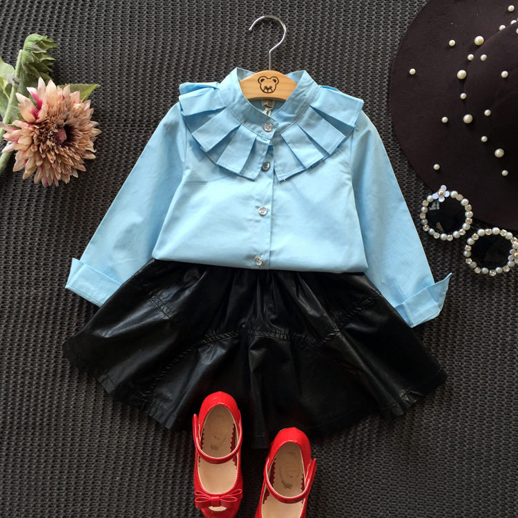 Chemise fille à manche longue en CVC - Ref 2084494 Image 4