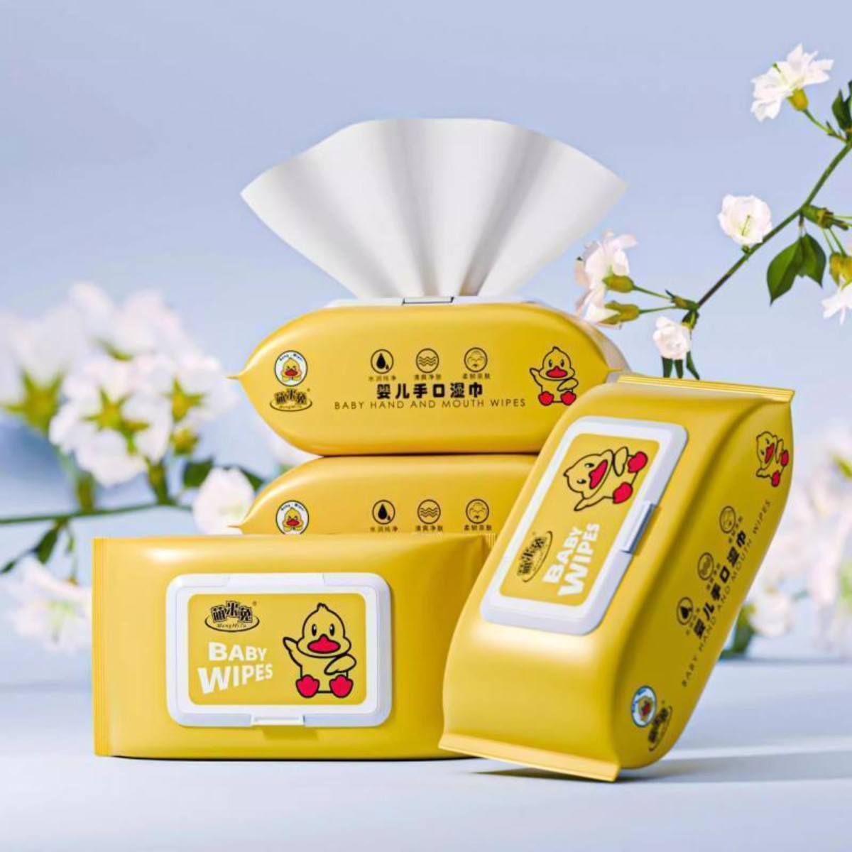 亲肤加厚手口湿巾便携带盖