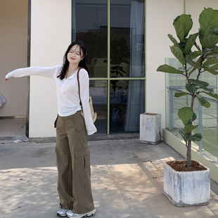 PERRY自制小个子春款工装裤小码150xxs