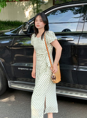 PERRY自制小个子宽松天丝碎花连衣裙小码150xxs