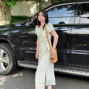 PERRY自制小个子宽松天丝碎花连衣裙小码150xxs