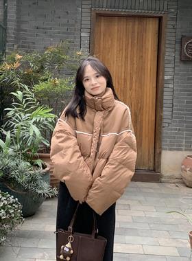 PERRY自制小个子皮毛拼接新国标90白鸭绒羽绒的小码150xxs