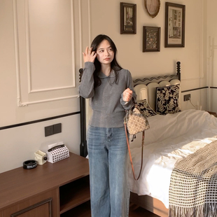 PERRY自制小个子娃娃领针织衫小码150xxs