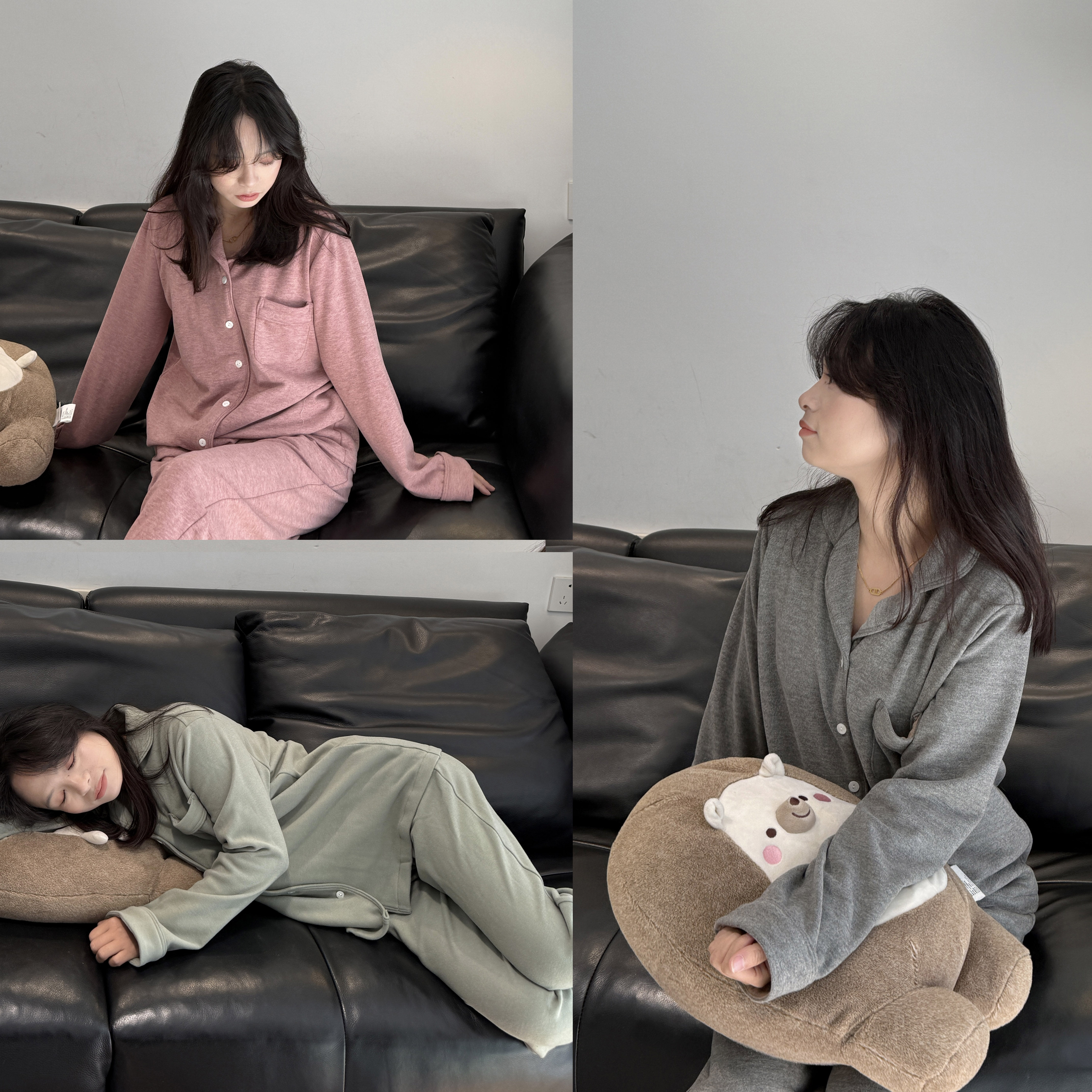 PERRY自制小个子双面奥绒保暖打底睡衣小码150xxs