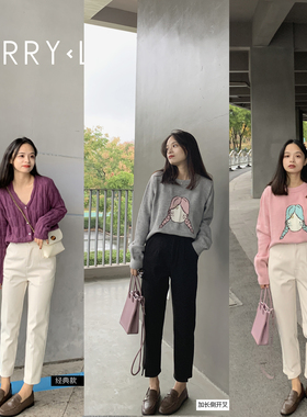 PERRY 卖了6年的好口碑裤子~经典百搭毛呢九分裤小个子冬150/xxs