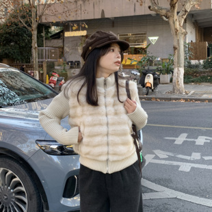 PERRY自制小个子夹棉毛毛修身 150xxs 毛衣小码