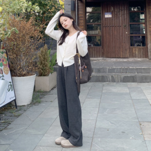 150xxs 女宽松休闲阔腿裤 PERRY自制小窄版 小个子高腰显瘦直筒裤