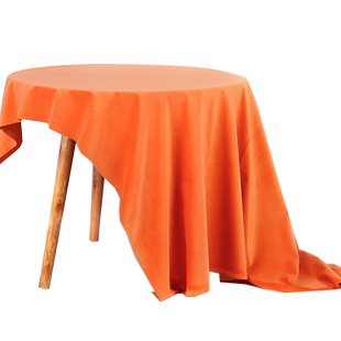现代简约桌布轻奢丝绒纯色台布布艺暖橙色ins百搭盖布装饰厚盖巾