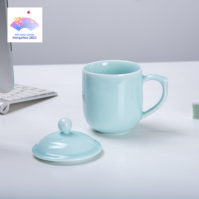 龙泉青瓷胜利杯寓意战胜困难走向胜利送礼佳品杭州亚运会