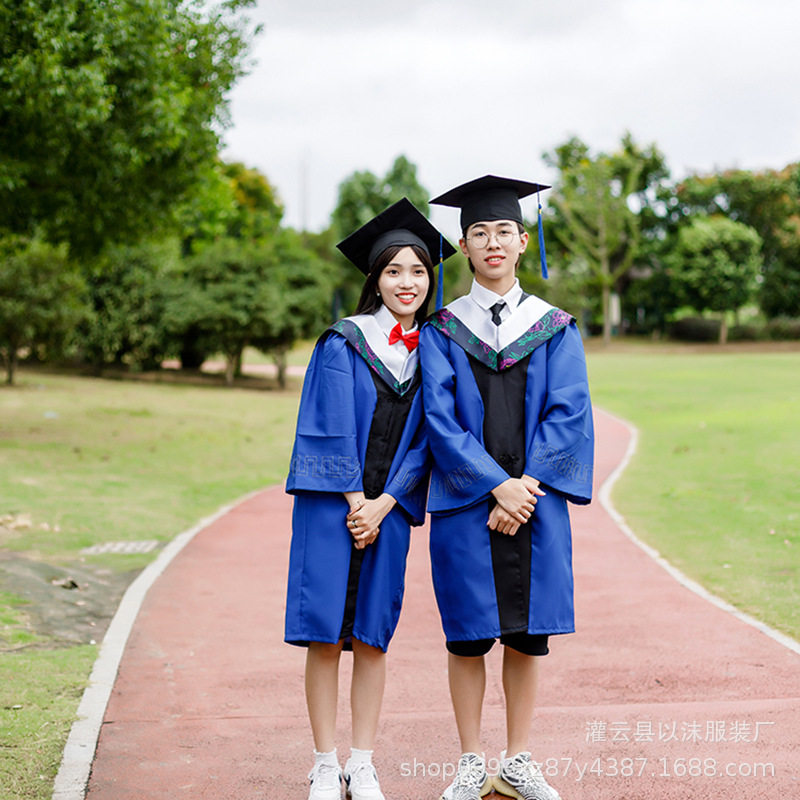 新款 大学生硕士学位服毕业礼服文科工科医科女学生装校服博士服
