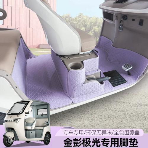 金彭鹏哪吒B极光雅迪CL15电动三轮车脚垫全包通用脚踏垫丝圈垫