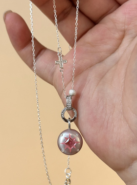 Pinecone home·原创【漫游者】S925纯银｜十字星月轻奢女款项链