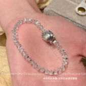 冰河世纪 Pinecone home·小众 纯银拉丝回纹球白水手链2.08g