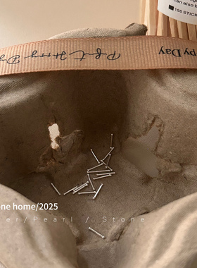 Pinecone home·S999足银养耳洞耳钉女小巧戴起来无感的耳钉