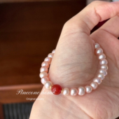 Pinecone 极光珍珠弹力手串 s925纯银新中式 home小众定制 赤影