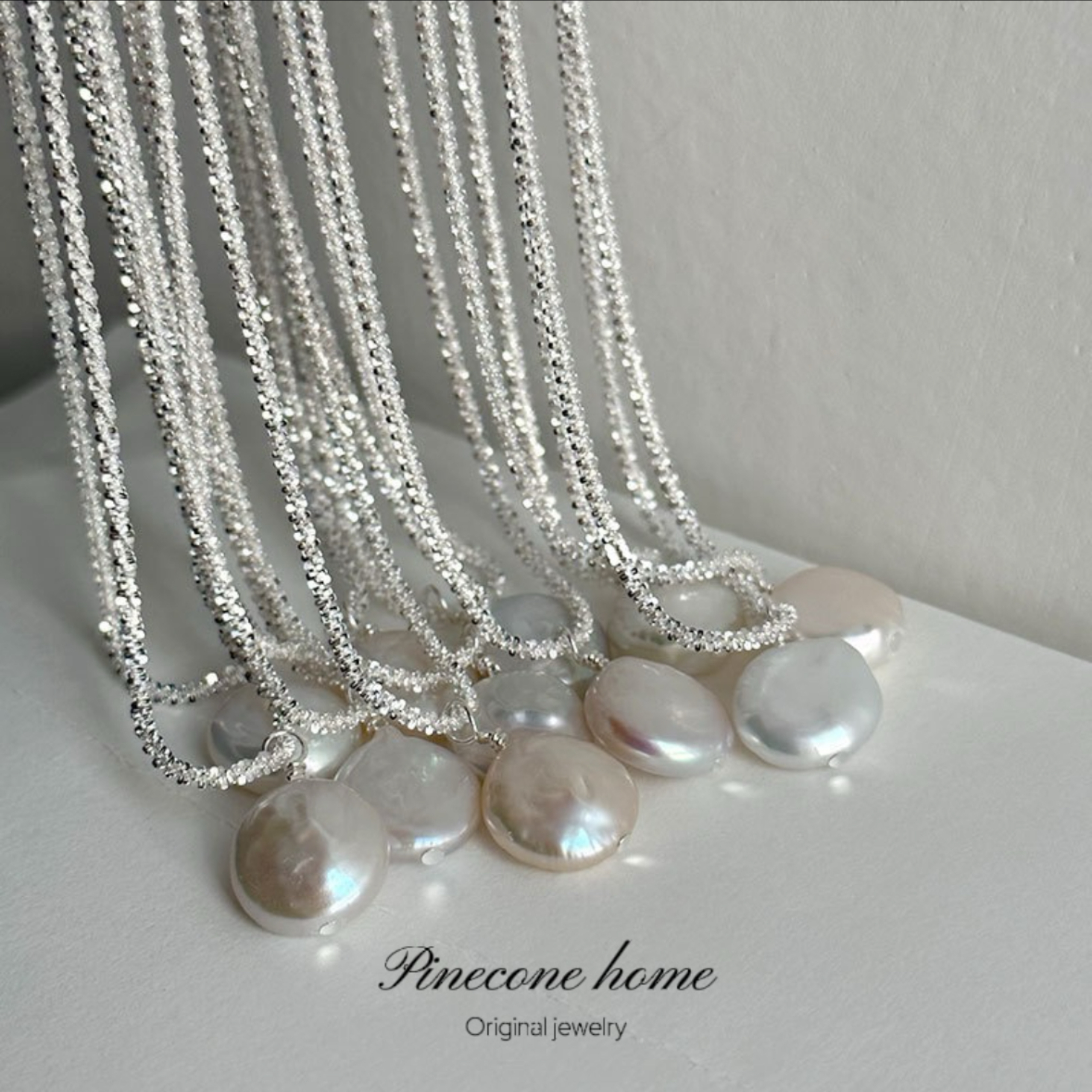 Pinecone home【波光粼粼】s925纯银老友记莫妮卡同款巴洛克项链