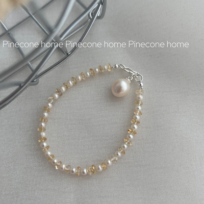 Pinecone home原创设计【阳光小镇】s925纯银极光灯泡珠韩系手链
