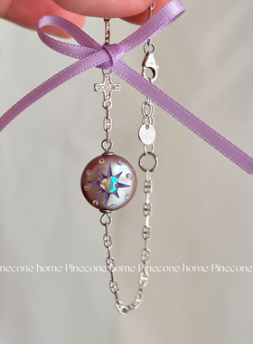 Pinecone home·原创【爱·机器人】淡水珍珠银手链复古文艺手饰