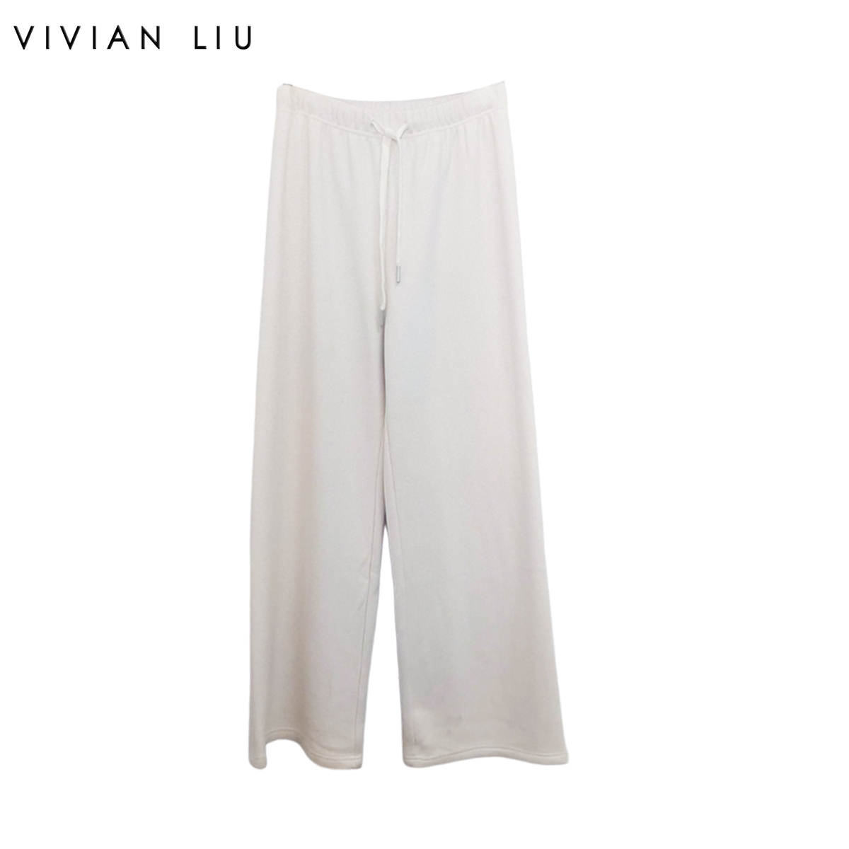 秋女装新款松紧腰系带直通长裤