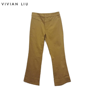 插兜显瘦微喇长裤 VIVIAN 时尚 新款 LIU薇薇安刘R2425003春女装