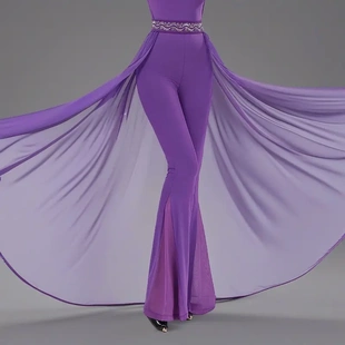 形体礼仪服腰封腰巾腰带训练服舞蹈服气质走秀腰纱女星辰步态飘纱