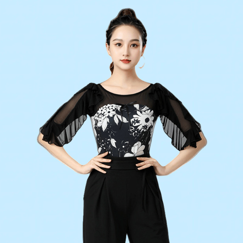 新款摩登舞上衣女2025夏季薄款